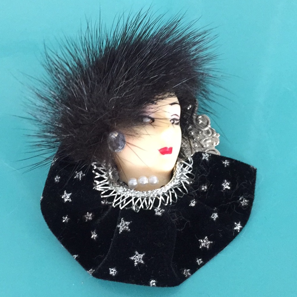 Vintage Lady brooch